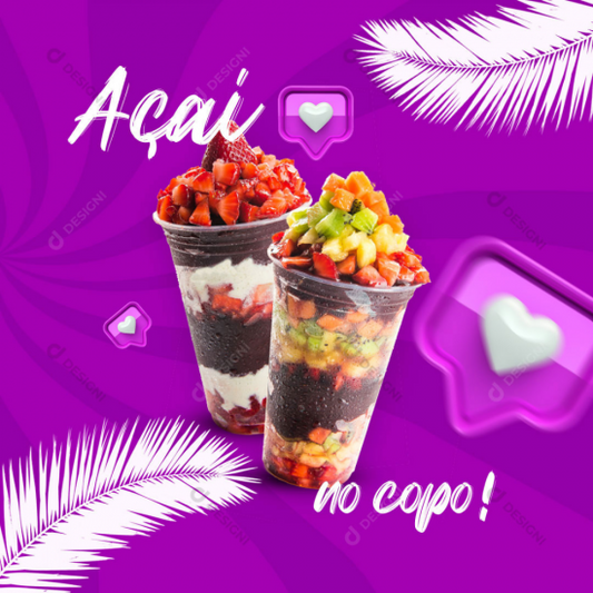 [PROMO DA SEMANA] Combo Açai No Copo 400Ml 2 Unidades